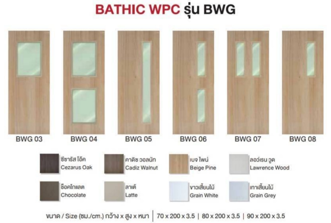 ประตู WPC รุ่น BWG